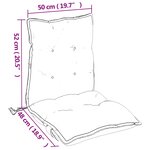 vidaXL Coussins de chaise à dossier bas lot de 2 taupe tissu oxford