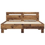 vidaXL Cadre de lit Bois ancien 160 x 200 cm Bois d'ingénierie