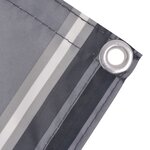 Vidaxl paravent de balcon tissu oxford 90 x 400 cm bande gris