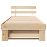 vidaXL Cadre de lit Marron 90 x 190 cm Bois massif en pin