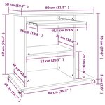vidaXL Bureau d'ordinateur Sonoma gris 80x50x75 cm Bois d'ingénierie
