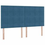 vidaXL Lit avec rangement et matelas Bleu foncé 180 x 200 cm Velours