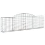 vidaXL Paniers à gabions arqués 9 Pièces 300x30x80/100 cm fer galvanisé