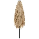 vidaXL Parasol de jardin avec LED et mât en acier marron 288x288x225cm