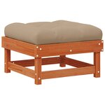 vidaXL Ensemble de salon de jardin 7 Pièces Brun cire Bois de pin massif
