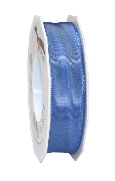 Ruban de soie acetat laitonné lyon 25-m-rouleau 25 mm bleu ciel