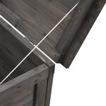 vidaXL Boîte de rangement de jardin anthracite bois massif sapin