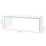 vidaXL Table basse 98x45x30 cm Verre trempé Transparent