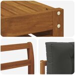 vidaXL Ensemble de canapés d'extérieur 10 pc Naturel et Anthracite