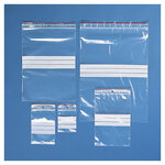 Assortiment de 1000 sachets plastique zip transparents avec bandes blanches 50 microns (lot de 1000)