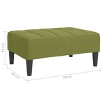 vidaXL Repose-pied Vert clair 78x56x32 cm Velours