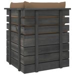 vidaXL Salon palette de jardin 5 Pièces avec coussins Bois de pin massif