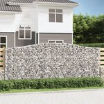 vidaXL Paniers à gabions arqués 7 Pièces 400x50x160/180 cm fer galvanisé