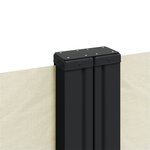 vidaXL Auvent latéral rétractable crème 140x1200 cm