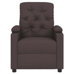 vidaXL Fauteuil inclinable Marron foncé Tissu