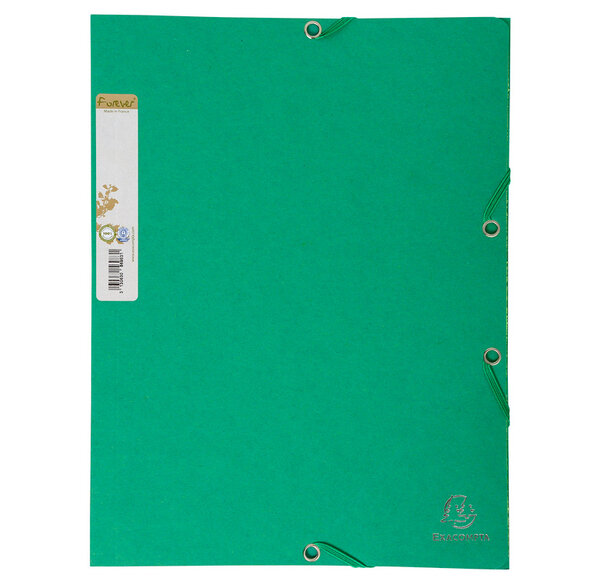 Chemise à élast.3Rab FOREVER Vert F/Vert C. x 25 EXACOMPTA