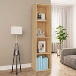 vidaXL Bibliothèque/Meuble TV Chêne sonoma 36x30x143cm Bois ingénierie