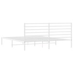 vidaXL Cadre de lit métal sans matelas et tête de lit blanc 180x200 cm