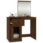 vidaXL Coiffeuse et miroir chêne marron 90x50x132 5 cm bois ingénierie