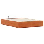vidaXL Cadre de lit ottoman Brun Ciré 120 x 200 cm Pin massif