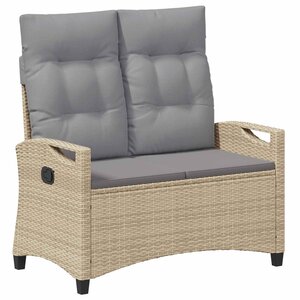 vidaXL Banc de jardin Beige et Gris clair 105 x 60 x 112 cm
