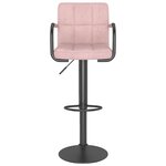 vidaXL Tabourets de bar lot de 2 rose velours