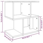 vidaXL Table de chevet Sonoma gris 50x30x51 5 cm Bois d'ingénierie