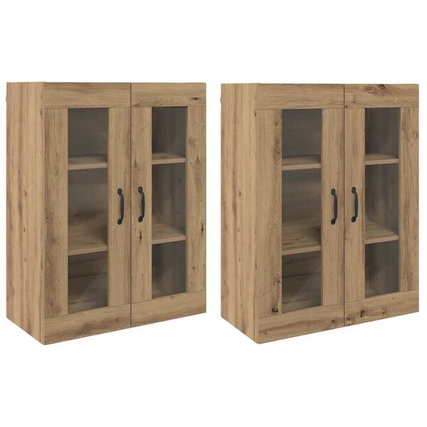 vidaXL Armoires Murailles 2 Pièces chêne artisanal 69 5 x 34 x 90 cm