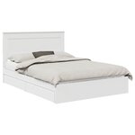 vidaXL Lit de Rangement Blanc 140 x 190 cm Bois d'ingénierie
