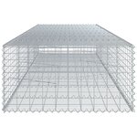 vidaXL Panier gabion avec couvercle 400x100x50 cm fer galvanisé