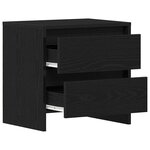 vidaXL Cabinet de chevet 2 Pièces Chêne noir 45 x 34 x 44.5 cm