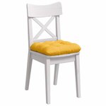 vidaXL Coussins de siège 4 Pièces Jaune clair 40 x 40 cm