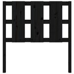 vidaXL Tête de lit Noir 95 5x4x100 cm Bois massif de pin