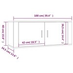 vidaXL Meubles TV muraux 3 Pièces gris béton 100x34 5x40 cm