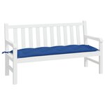 vidaXL Coussin de banc de jardin bleu 150x50x7 cm tissu oxford