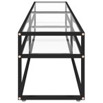 vidaXL Meuble TV Transparent 180x40x40 5 cm Verre trempé