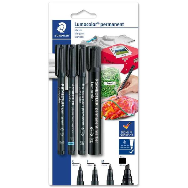 Set de marqueurs permanents lumocolor sous blister staedtler