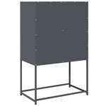 vidaXL Buffet haut anthracite 68x39x107 cm acier