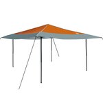 vidaXL Tente à abri Orange 400 x 400 x 227 / 236 / 245 cm Tissu Oxford