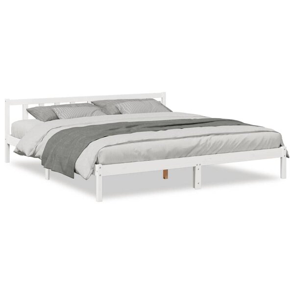 vidaXL Cadre de lit extra long sans matelas 180x220 cm bois massif pin