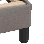 vidaXL Cadre de lit Dover taupe 200x200 cm tissu