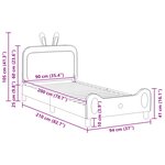 vidaXL Cadre de lit pour enfants avec tête de lit Rose 90 x 200 cm PU