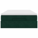 vidaXL Lit ottoman avec matelas vert foncé 120x190 cm velours