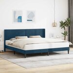 vidaXL Cadre de lit avec tête de lit Bleu 180 x 200 cm Velours