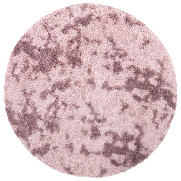 vidaXL Tapis Shaggy à poils longs NAVARRA rose poudré 120x120 cm