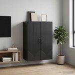 vidaXL Armoire Murale 66 x 34 5 x 90 cm Bois d'ingénierie Noir