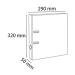 Classeur À Levier Pvc A4 Dos De 50mm. - Bleu - X 10 - Exacompta