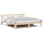vidaXL Cadre de lit Marron 180 x 200 cm Bois de pin massif