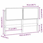 vidaXL Tête de lit capitonnée Gris Naturel et Clair 150 cm Pin massif