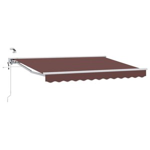 vidaXL Auvent rétractable électrique Marron et blanc 2 5 x 2 m
